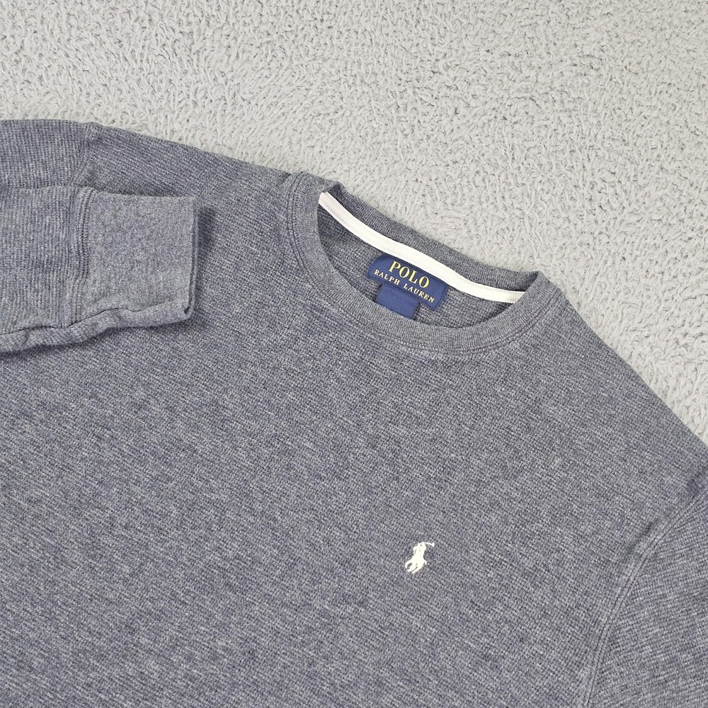 Polo by Ralph Lauren Men’s Crewneck Sweatshirt - Heather Gray with White Pony